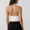 Peregrine Modal rynkad halterneck-top – Vit Peregrine Modal rynkad halterneck-top – Vit