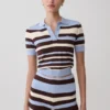 Philly Stripe Knit Shorts – Choklad/Blå Philly Stripe Knit Shorts – Choklad/Blå
