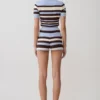 Philly Stripe Knit Shorts – Choklad/Blå Philly Stripe Knit Shorts – Choklad/Blå