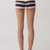 Philly Stripe Knit Shorts – Choklad/Blå Philly Stripe Knit Shorts – Choklad/Blå
