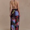 Rachel Chiffon Straight Leg Byxor – Multi Fluid Reverie Print