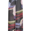 Rachel Chiffon Straight Leg Byxor – Multi Fluid Reverie Print