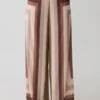 Rachel Chiffon Straight Leg Byxor – Multi Stripe Rachel Chiffon Straight Leg Byxor – Multi Stripe