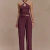 Ramona modal-linne med metalldetaljer – Mahogany Ramona modal-linne med metalldetaljer – Mahogany
