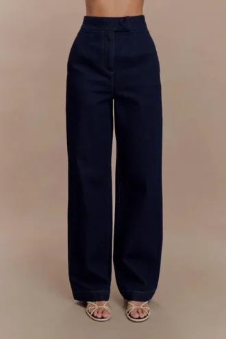 Rayne Denim jeans med vida ben – indigoblå Rayne Denim jeans med vida ben – indigoblå