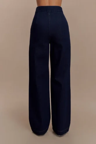 Rayne Denim jeans med vida ben – indigoblå Rayne Denim jeans med vida ben – indigoblå