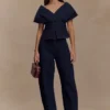 Rayne off-shoulder-Denim-top – indigoblå Rayne off-shoulder-Denim-top – indigoblå