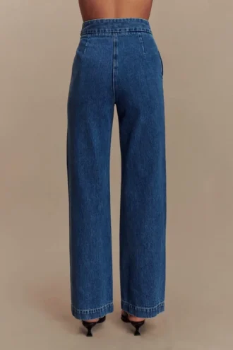 Rayne Wide Leg Denim Jeans – 90-talsblå Rayne Wide Leg Denim Jeans – 90-talsblå