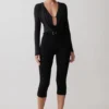 Ren Cowl långärmad slinky bodysuit – svart Ren Cowl långärmad slinky bodysuit – svart