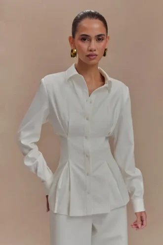 Rhia Oversized-skjorta – Vit