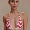 Robyn triangel-bikinitopp med pärlor – rosa Robyn triangel-bikinitopp med pärlor – rosa