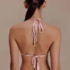 Robyn triangel-bikinitopp med pärlor – rosa Robyn triangel-bikinitopp med pärlor – rosa