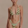 Robyn triangel-bikinitopp med pärlor – salvia Robyn triangel-bikinitopp med pärlor – salvia