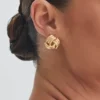 Rowan knutna örhängen – guld Rowan knutna örhängen – guld