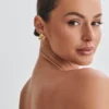 Rowan knutna örhängen – guld Rowan knutna örhängen – guld