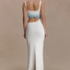 Ruvic Knit Maxi Beaded Klänning – Vit Ruvic Knit Maxi Beaded Klänning – Vit