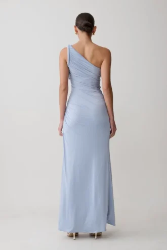 Ryn Twisted One Shoulder Maxi Klänning – Sky Blue