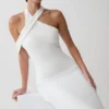 Sable Crossover Crepe Midi Klänning – Vit Sable Crossover Crepe Midi Klänning – Vit