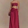 Scottie-bandeau i rynkat linne – vinröd Scottie-bandeau i rynkat linne – vinröd