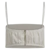 Scottie Shirred Linen Bandeau – Oat Marle Scottie Shirred Linen Bandeau – Oat Marle