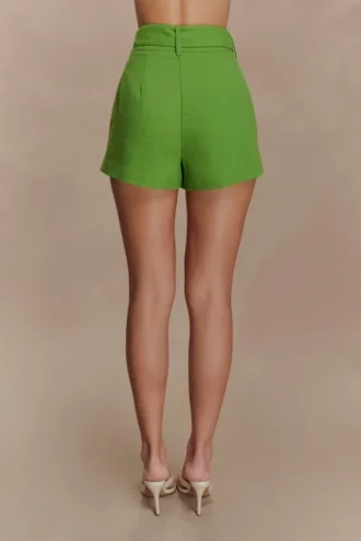 Scout linneShorts med bälte – gröna