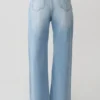 Sebastian raka Denim jeans med slitna kanter – tvättade ljusblå Sebastian raka Denim jeans med slitna kanter – tvättade ljusblå