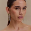 Shea Crystal Fringe Drop Earrings – Guld Shea Crystal Fringe Drop Earrings – Guld