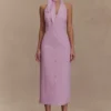 Simona halterneck-midiklänning – Blush Pink Simona halterneck-midiklänning – Blush Pink