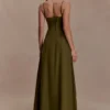 Sofie Pintuck linne maxiklänning – khaki Sofie Pintuck linne maxiklänning – khaki