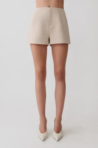 Solenne kostymshorts – Natural Marle