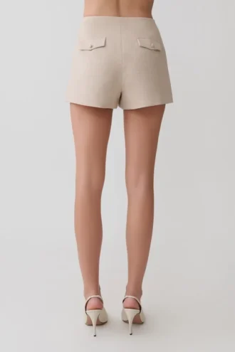 Solenne kostymshorts – Natural Marle