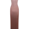 Stella draperad, figurnära maxiklänning – Mocha Ombre Stella draperad, figurnära maxiklänning – Mocha Ombre