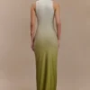 Stella draperad slinky maxiklänning – Ombre Vintage Olive Stella draperad slinky maxiklänning – Ombre Vintage Olive