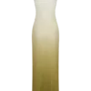 Stella draperad slinky maxiklänning – Ombre Vintage Olive Stella draperad slinky maxiklänning – Ombre Vintage Olive