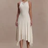 Sylvie Modal Hankie Midi-klänning – Elfenben Sylvie Modal Hankie Midi-klänning – Elfenben