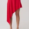 Talise Modal Hankie Midi-kjol – Röd