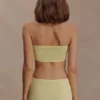 Tanyel stickad bandeau-top – Lemon