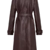 Tarah trenchcoat i imitationsläder – kakaobrun Tarah trenchcoat i imitationsläder – kakaobrun