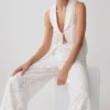 Tessa Broderie raka byxor – Vit Tessa Broderie raka byxor – Vit