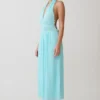 Thien Cowl Halter Midi-klänning – Blå Thien Cowl Halter Midi-klänning – Blå