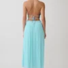 Thien Cowl Halter Midi-klänning – Blå Thien Cowl Halter Midi-klänning – Blå