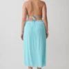 Thien Cowl Halter Midi-klänning – Blå Thien Cowl Halter Midi-klänning – Blå