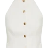 Tiara Halter Neck Suiting Top – Vit Tiara Halter Neck Suiting Top – Vit