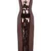 Veronica Sequin Midi Klänning – Chocolate