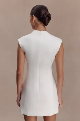 Victoria Cut Out Suiting Mini Klänning – Ivory