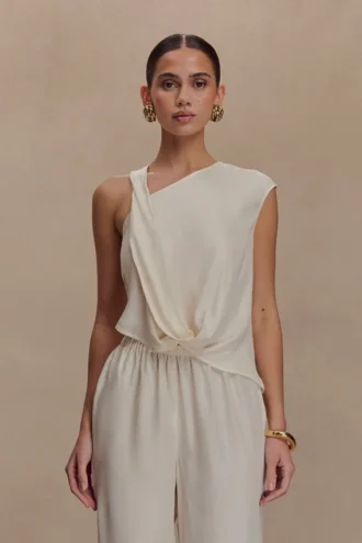 Violeta asymmetrisk topp – elfenben