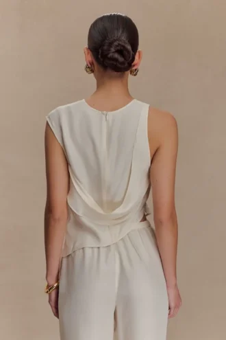 Violeta asymmetrisk topp – elfenben