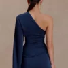 Vivica Slinky One Shoulder Top – Midnight Navy
