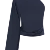 Vivica Slinky One Shoulder Top – Midnight Navy