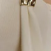 Xanthia stickad halterneck-top – Ivory